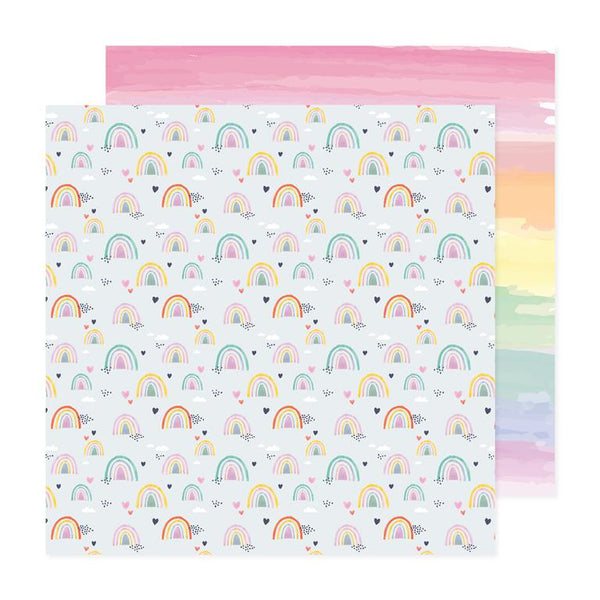  Rainbow - Patterned Cardstock Paper Pad - Double Sided -  6x8 - 40 Sheets