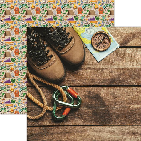 Reminisce Be Prepared Hiking Patterned Paper