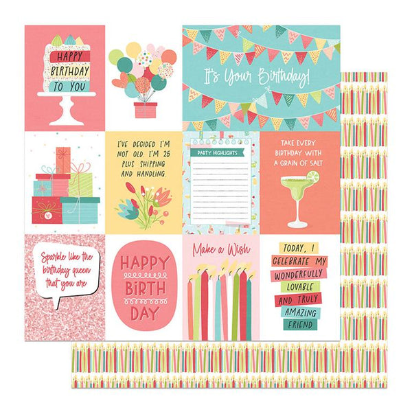 Photoplay Paper Birthday Sparkle Blow Out The Candles Patterned Paper 