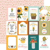 Carta Bella Sunflower Summer 3x4 Journaling Cards Patterned Paper