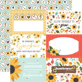 Carta Bella Sunflower Summer 6x4 Journaling Cards Patterned Paper