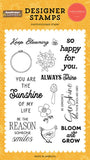 Carta Bella Sunflower Summer Keep Blooming Designer Stamp Set