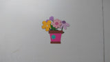 The Die Cut Store Pink And Brown Spotted Flower Pot Die Cut