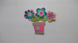 The Die Cut Store Layered Flower Trio In Pink And Brown Pot Die Cut