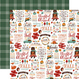 Echo Park Happy Fall Hello Autumn Patterned Paper