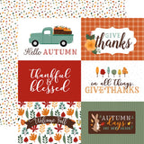 Echo Park Happy Fall 6X4 Journaling Cards Patterned Paper