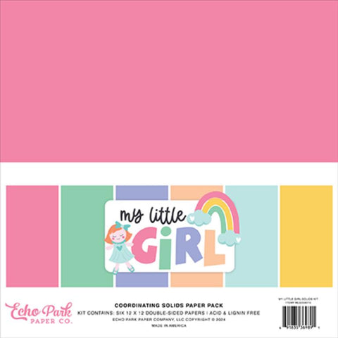 Echo Park My Little Girl Solids Paper Pack