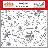 Echo Park The Magic of Christmas Blizzard Magic Designer 6x6 Stencil