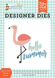 Echo Park Summertime Hello Summer Flamingo Designer Die Set