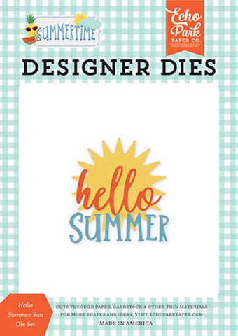 Echo Park Summertime Hello Summer Sun Designer Die Set