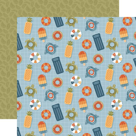 Echo Park Summer Vibes Pool Pals Patterned Paper