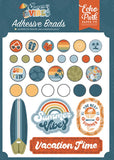 Echo Park Summer Vibes Adhesive Brad Embellishments