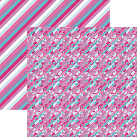 Reminisce Think Pink! I Heart You Patterned Paper