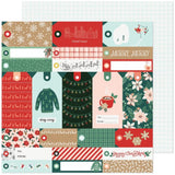 Crate Paper Busy Sidewalks Merry, Merry Patterned Paper