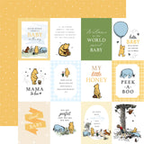 Echo Park Winnie the Pooh Baby 3x4 Journaling Cards 12x12 Patterned Paper