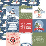 Echo Park Chilling with my Snowmies 4x4 Journaling Cards Patterned Paper