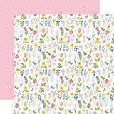Carta Bella Fruit Stand Happy Flower Stems 12x12 Patterned Paper