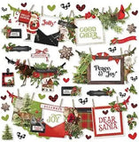 Simple Stories - Simple Vintage Christmas Lodge Banner Sticker Sheet