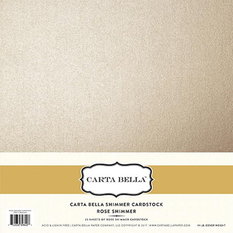 Carta Bella - 12x12 Shimmer Cardstock - Smooth Gold